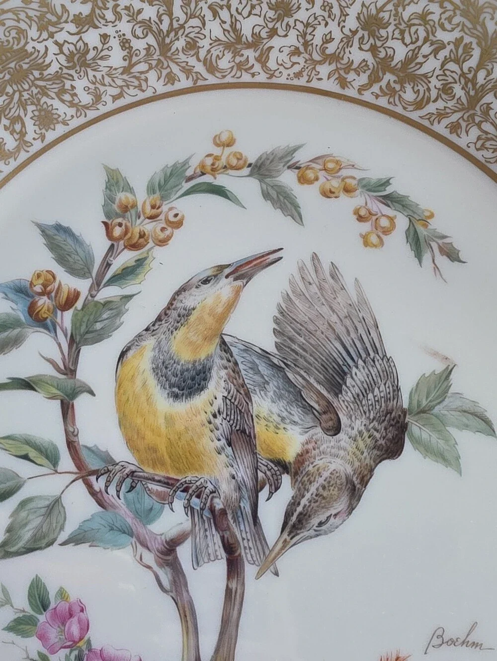 Lenox China Boehm Birds 1973 Meadowlark Plate Limited Edition Collector Plate